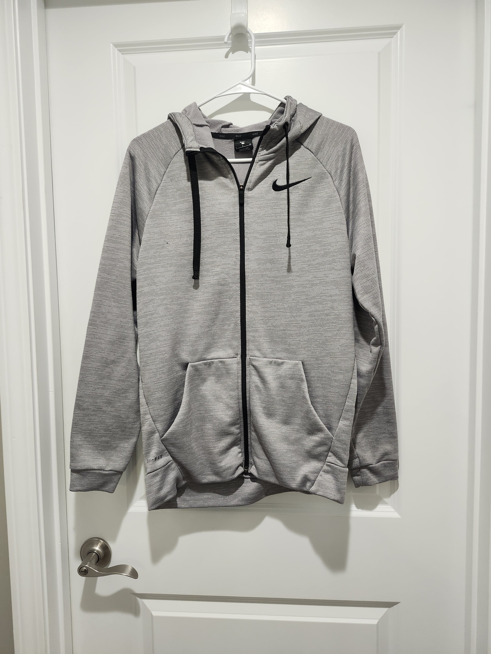 Nike Men's Gray Full-Zip Hoodie Sweatshirt Size Small